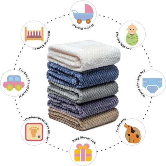 Fuzzy Blanket or Fluffy Blanket for Baby, Soft Warm Cozy Coral Fleece Toddler - Picture 2 of 8